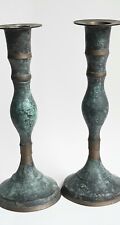 Pair brass verdigris for sale  COLEFORD