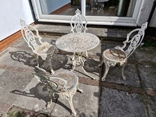 white cast aluminium garden furniture for sale  SURBITON