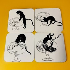 Cat coasters fishbowl for sale  Baytown
