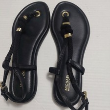 Michael Kors feminino 9,5/10? Tanga plana verão sandália alça de corda ajustável preta comprar usado  Enviando para Brazil