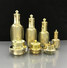 Lotes 15/30/50ml frasco vazio potes ouro loção de alta qualidade emulsão maquiagem creme facial, usado comprar usado  Enviando para Brazil