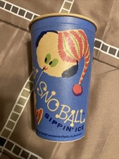COPO DE CERA PEPSI VINTAGE SNO BALL COPO DE PAPEL DE CERA REFRIGERANTE 5 3/8” de altura SNOBALL comprar usado  Enviando para Brazil