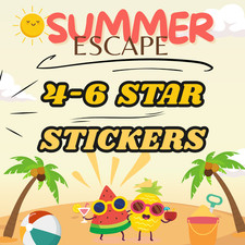 Adesivos Mogo / Summer Escape /4-6 estrelas! comprar usado  Enviando para Brazil