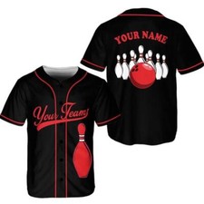 Camiseta de beisebol personalizada para time de boliche, nome de time personalizado comprar usado  Enviando para Brazil
