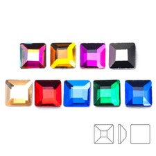 Flat Top Square Cores variadas sem hotfix Plana De Contas De Vidro Arte Unha brilhante Gem comprar usado  Enviando para Brazil