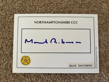Mark Robinson - Rzadka podpisana karta z autografem "Northamptonshire CCC Player" na sprzedaż  Wysyłka do Poland