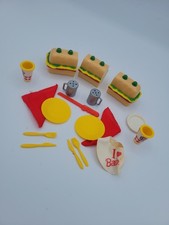 Lote de acessórios sanduíche vintage boneca Barbie cabana pizza festa conjunto 1987 comprar usado  Enviando para Brazil