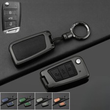 Capa chave de carro couro liga de zinco para VW Karoq Golf Polo MK7 Skoda Tiguan comprar usado  Enviando para Brazil