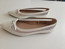 cream wide fit shoes for sale  DUNSTABLE