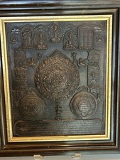 TIBET Mandala TEMPLO DE COBRE calendário Linda ARTE ESCULTURAL QUADRO VITORIANO comprar usado  Enviando para Brazil