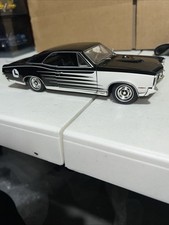 Banco Crown Premiums 1967 Pontiac GTO escala 1/24 fundido preto com gráficos comprar usado  Enviando para Brazil