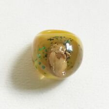 Usado, Vintage Amarelo Lucite Plástico Besouro Escaravelho Inseto Glitter Cúpula Anel Bolha comprar usado Usado, Vintage Amarelo Lucite Plástico Besouro Escaravelho Inseto Glitter Cúpula Anel Bolha comprar usado  Enviando para Brazil