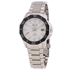 Relógio masculino Bulova Marine Star HPQ precisão quartzo mostrador branco 96B426 comprar usado  Enviando para Brazil