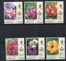 Timbres malaisie fleurs d'occasion  Le Vésinet