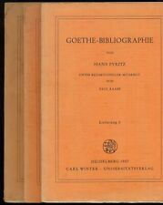 Goethe bibliographien lieferun gebraucht kaufen Goethe bibliographien lieferun gebraucht kaufen  Hamburg