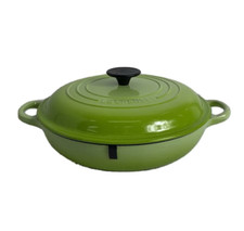 Usado, Caçarola rasa Le Creuset braiser 26cm 2L 2,5 qt kiwi verde esmalte ferro fundido comprar usado  Enviando para Brazil