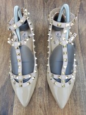 Salto alto Valentino Rockstud couro enjaulado 36,5 marrom sem salto comprar usado  Enviando para Brazil