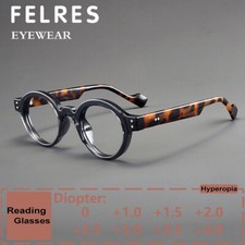 Óculos de leitura masculino feminino armação grossa redondo lente transparente óculos presbiopicos novo  comprar usado  Enviando para Brazil