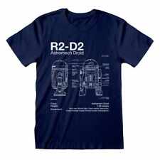 ** Camiseta oficial Star Wars R2D2 Specs estampa azul marinho ** comprar usado  Enviando para Brazil