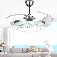 Ventilador retrátil branco 42" - 6 velocidades, lustre de cristal, controle remoto comprar usado  Enviando para Brazil
