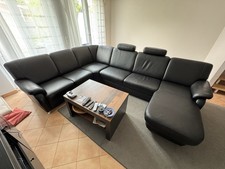 Schwarzes leder sofa gebraucht kaufen  Mainz
