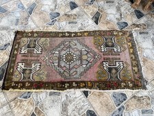 Tapete geométrico anatólia vintage turco pequeno da década de 1990 1,7x3,3 pés tribal feito à mão comprar usado  Enviando para Brazil