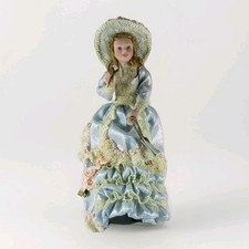 Muñeca de porcelana vintage miniatura victoriana vestida 6" segunda mano  Embacar hacia Mexico