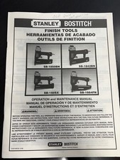 Stanley Bostitch Finish Tools Operation and Maintenance Manual SB-1850BN 1842BN segunda mano  Embacar hacia Mexico