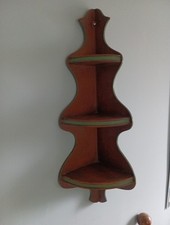 Prateleira suspensa vintage feita à mão rústica 25 x 6 3 camadas madeira recortada canto curioso , usado comprar usado  Enviando para Brazil