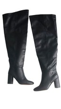 Black leather heeled for sale  GRAYS