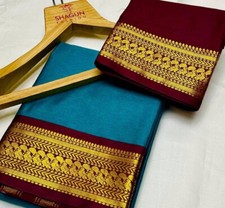 Designer Indiano Pakistano Donna Intrecciato, Auto Bollywood Cotone Seta Sari, usado comprar usado  Enviando para Brazil