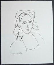 Femme foulard lithographie d'occasion  Perpignan-