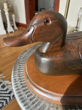 Usado, Abajur de mesa vintage de madeira pato com base de madeira/olhos de vidro reais/ordem de funcionamento comprar usado Usado, Abajur de mesa vintage de madeira pato com base de madeira/olhos de vidro reais/ordem de funcionamento comprar usado  Enviando para Brazil