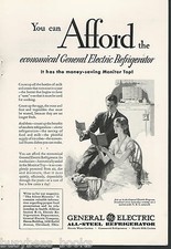 1930 General Electric Refrigerador anúncio, MONITOR-TOP geladeira, GE comprar usado  Enviando para Brazil
