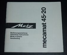 Bedienungsanleitung metz mecam gebraucht kaufen  Bederkesa