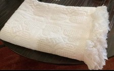 Novo cobertor branco para bebê com franja comprar usado  Enviando para Brazil