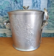 Usado, Balde de gelo vintage com isolamento de alumínio martelado Pyrex com tampa e pinça comprar usado  Enviando para Brazil