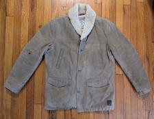 Usado, Jaqueta Lincoln de lona encerada ferro e resina colarinho shearling tamanho M comprar usado  Enviando para Brazil