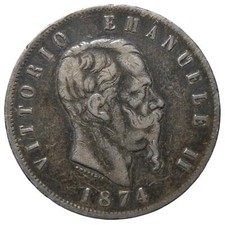 Lire 1874 tipo usato  Piacenza