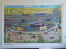 Usado, Autobahn Pause Rastplatz Oldtimer Spedition Vacances Voyage 92x64cm Tableau 1975 comprar usado  Enviando para Brazil