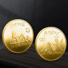 Usado, 1 peça moeda desafio comemorativo menina anjo e diabo coleção moedas presentes de ouro comprar usado  Enviando para Brazil