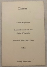 Royal train menu for sale  RUSHDEN