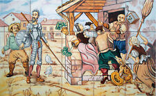 PIASTRELLE VERNICIATI ceramica fatta A MANO 45x75cm DON CHISCIOTTE E SANCHO in na sprzedaż  Wysyłka do Poland