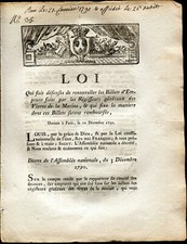 1790. marine banknotes d'occasion  Expédié en Belgium
