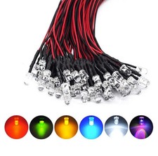 Lâmpada LED 3mm/5mm/10mm diodos emissores de luz pré-fio pequenos 20cm pré-fio DC12V, usado comprar usado  Enviando para Brazil