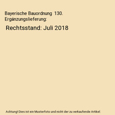 Bayerische bauordnung 130 gebraucht kaufen  Trebbin