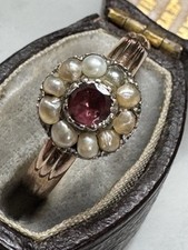 Antique gold garnet for sale  LONDON