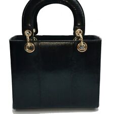 Nova bolsa de mão feminina de couro de cobra preta real pele traseira alça de embreagem. comprar usado  Enviando para Brazil