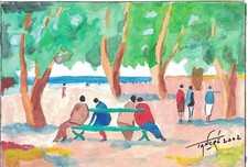 Aquarelle originale andré d'occasion  Rue