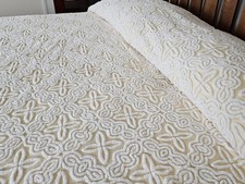 chenille white bedspread for sale  Great Bend